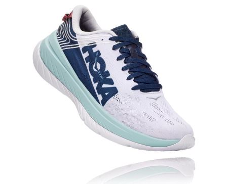 Hoka One One Carbon X Homem - Tenis Corrida Estrada Nimbus Cloud / Moonlit Ocean | PT-7daadIq